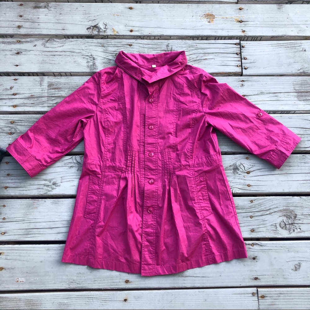 thin button-down coat